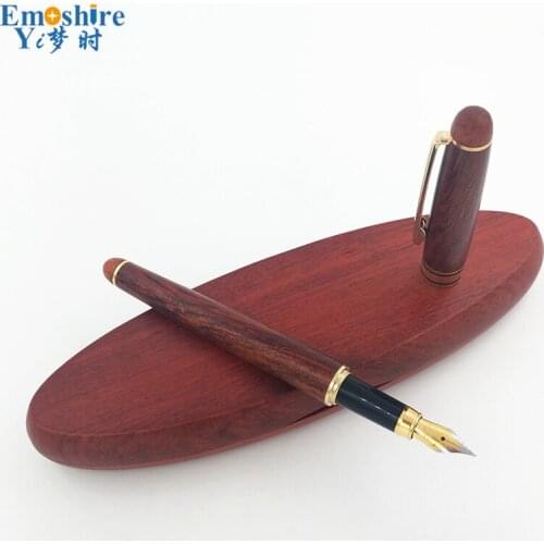 Emoshire OEM Customized Logo Wooden Gift Set Ballpoint Pen Gift Set Luxury Roller Ball Pen Wood Ballpoint Pens PC025