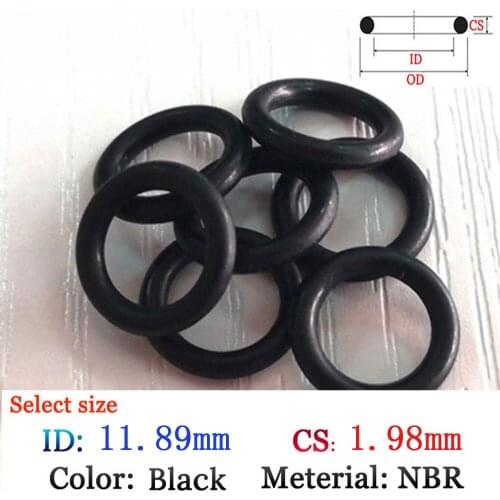 CS1.98mm ID15.0-50.52mm NBR Fluoro Rubber O-Ring Washer Seal Plastic gasket Silicone ring film oil and water seal gasket sealing