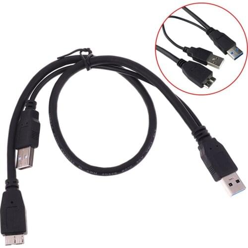 HDD USB 3.0 Type A to Micro B Y Cable Data Cord For External Mobile Hard Drive Disk Data Cables