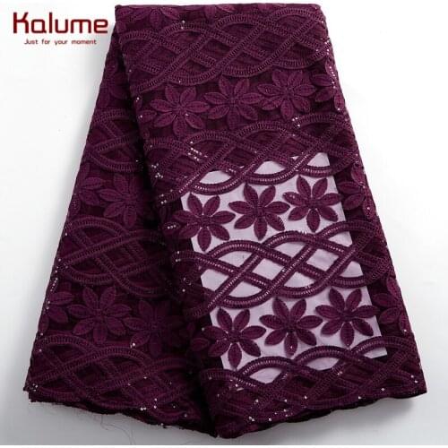 Kalume African Tissue Lace Fabric 2021 High Quality Brocade New Designed French Nigerian Net Lace Fabric For Wedding H2434