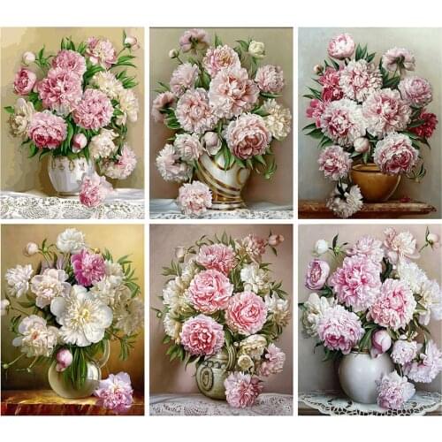 Canvas Size 5D Diy Diamond Painting Cross Stitch Kit Diamond Mosaic Embroidery " Flower " Painting Square/Round Drill Gift