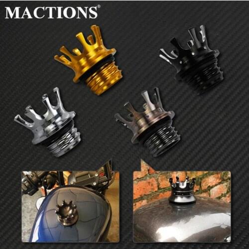 Motorcycle Crown Style Fuel Tank Cap Right-hand Thread Gas Tank Oil Cap Cover For Harley Sportster XL Touring Dyna Softail FLHR