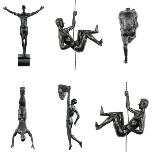 L69B Athletes Abstract Statue Resin Pendant Sports Man Sculpture Figures Wall Decor