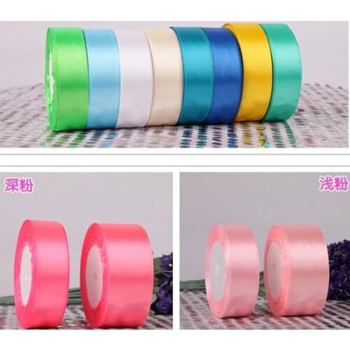 Hot Sale Pink Retail 25 Yards 40mm 4cm Width Satin Ribbon Bow Wedding Party Craft Decoration Gift Christmas Ribbons 38 colors
