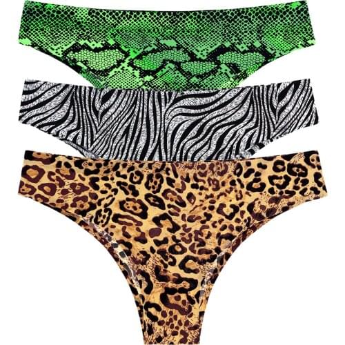 New Sexy Women Seamless Underwear High Quality WomenS Panties Print Low-Rise Lingerie Ice Silk Intimate Briefs Striped Panty