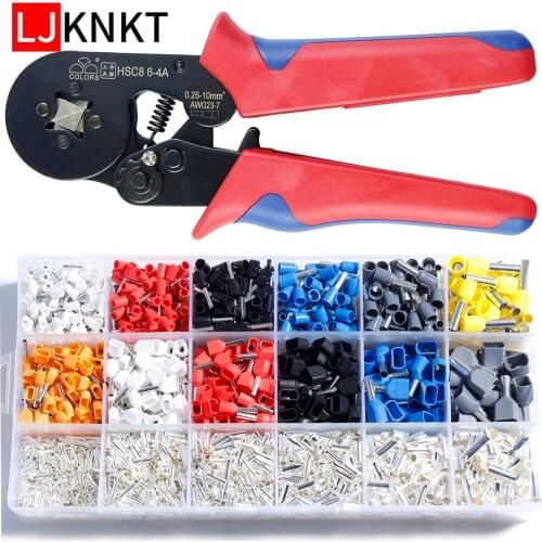 Crimping pliers hand tool Terminals Sleeve Connector Tube Naked Butt Wiring needle Cable Wire Electrical Eletrico tube Tubular