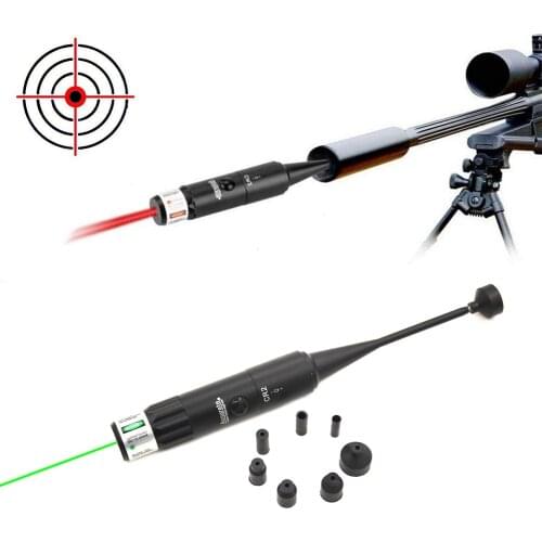 Hunting Green Red Laser Boresighter Kits Green Red Dot Bore Sight with On Off Switch for .177 to .50 Caliber Riflescope