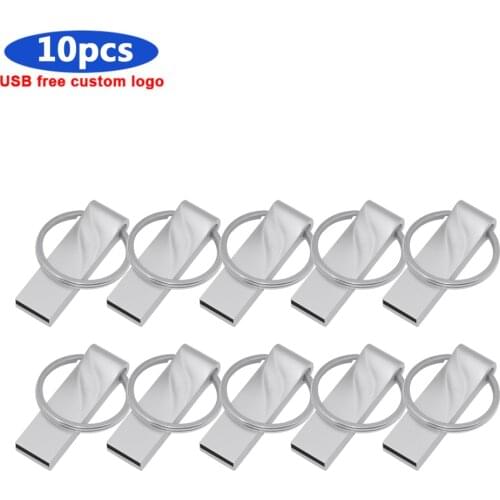 Bulk 10pcs free Personalize logo new Usb flash drive Real capacity 64GB 32GB 16GB 8GB 4GB pen drive USB 2.0 waterproof u disk