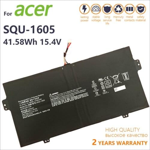 Genuine new SQU-1605 Laptop battery For ACER Swift 7 S7-371 SF713-51 For ACER Spin 7 SP714-51 41CP3/67/129 15.4V 41.58WH