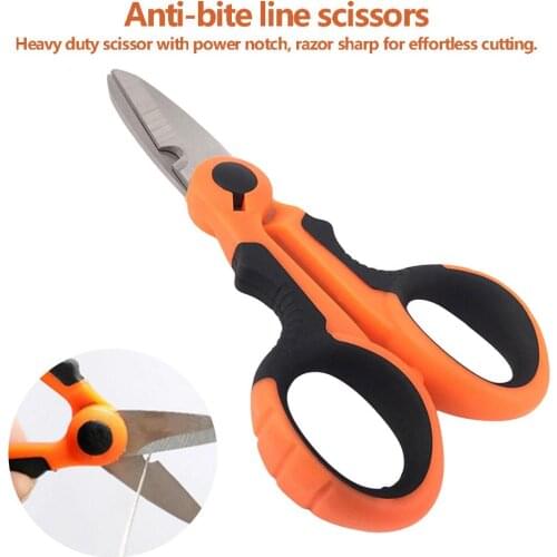 150mm Fishing Braid Scissors Heavy Duty Braided Line Cutter for Saltwater Freshwater Fish Lure Bait Tools