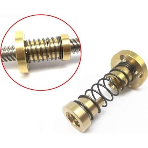 T8 Anti Backlash Spring Loaded Nut 3D Printer Parts For Lead 2mm / 4mm / 8mm Acme Threaded Rod Lead Screws DIY For 3D Printer