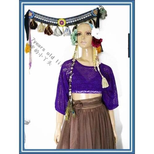 Belly dance top costumes New style belly dance costumes senior sexy lace Bat Sleeve Blouse Top DM80