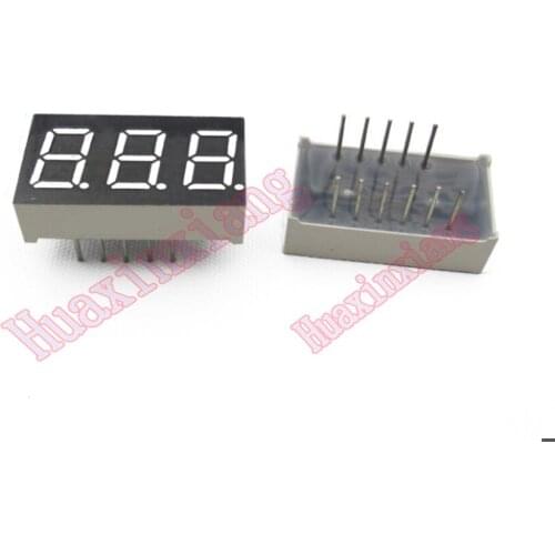 10PCS/Lot 0.36" 0.36 inch 3 Digits 7 Seven Segment Numeric Digital Display Red Color LED Common Cathode/Anode