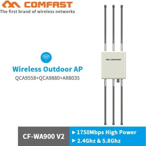 1750Mbps Gigabit POE Outdoor Wireless Router CPE 500mW 5Ghz dual band Base AP with 6*8dBi Antennas Outdoor AP For park / school