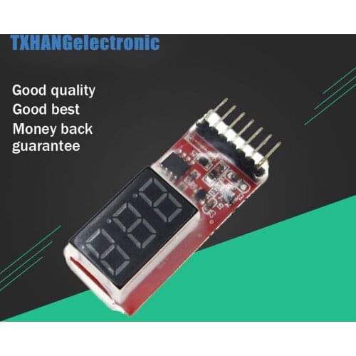 2-6s RC Li-Po Battery Voltage Indicator Checker Tester 7.4V-22.2V Alarm Indicator Volt Meter Test Module diy electronics