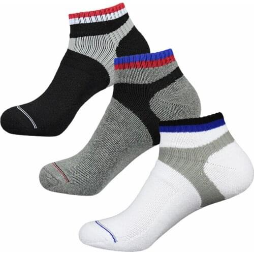 2 Pairs /lot Men Thick Towel Bottom Sports Crew Socks Mens Gift Badminton Ankle Cotton Short Tube Terry Soft Socks Boys