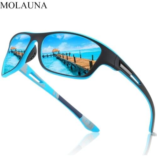 2021 Polarized Sunglasses Men Outdoor Sports Goggle Sunglasses Windproof Sand Sun Glasses UV400 Anti-Glare TR Frame