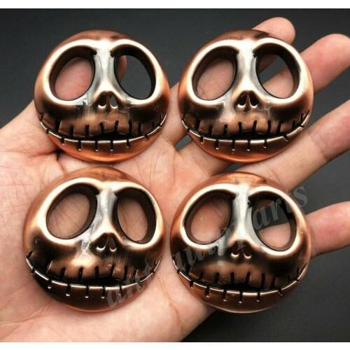 4pcs 3D Jack Skellington Skull Pumpkin Face Car Emblem Motorcycle Badge Sticker