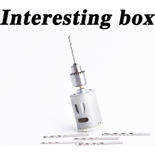 545 electric grinder set mini micro electric drill DIY punch cutting model making tool with drill clip 0.3-4mm