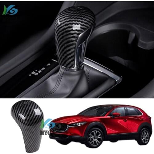 Car Gear Head Shift Knob Cover Gear Shift Collars Handbrake Grip Car Hand Brake Covers For Mazda CX30 CX-30 2020 -21 Accessorie