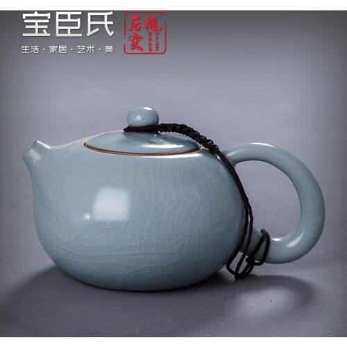 Ruyao Xishi teapot single teapot, Baicai ceramic teapot can be opened to raise kungfu tea set for household use