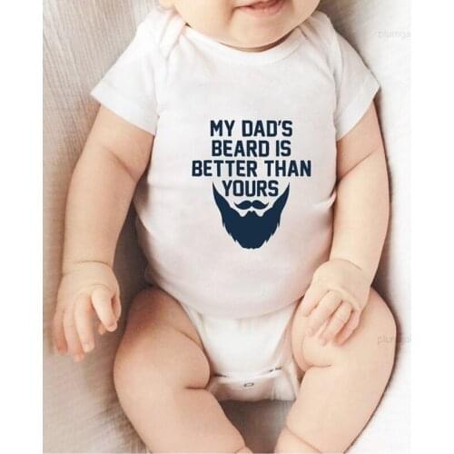 Baby Winter Clothes Printing Dad Beard Clothing for Babies Onesie Children Jumpsuits Baby Rompers Cotton Jumpsuit for Girls