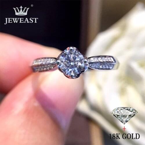 Natural Diamond 18K Gold Pure Gold Ring Beautiful Gemstone Ring Good Upscale Trendy Classic Party Fine Jewelry Hot Sell New 2020