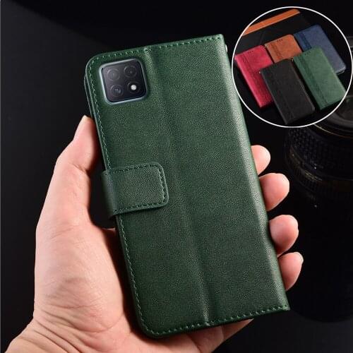 Leather Wallet Case for OPPO A1K A5 A9 A1 A11 x k A32 A33 A52 A53 A54 A55 A 72 73 74 A91 A92 A92S A93 A94 F15 F17 Pro Plus Cover