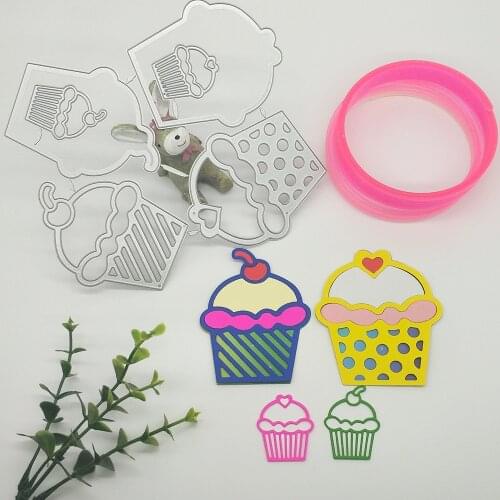 Cake, ice cream metal cutting mold collection stamp carving paper card stamping die new DIY die, 4 pieces