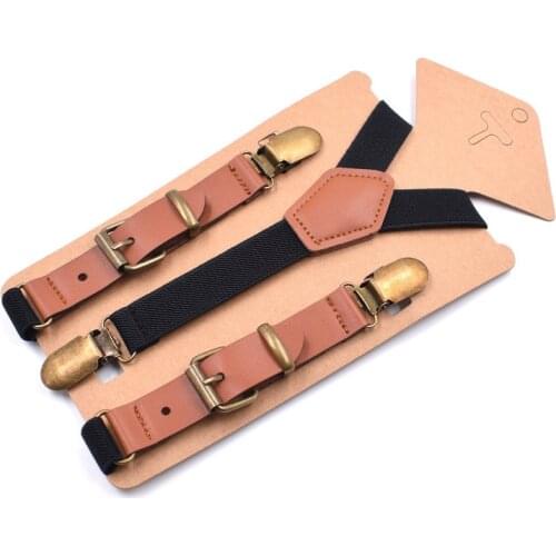 Fashion Elastic Suspenders Solid Baby Boy Suspenders For Children Retro Braces Adjustable Y-shape Back Kids Suspenders Tirantes