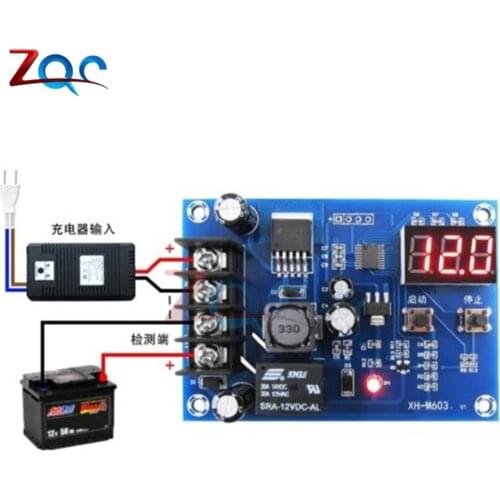 XH-M603 Charging Control Module 12-24V Storage Lithium Battery Charger Control Switch Protection Board With LED Display
