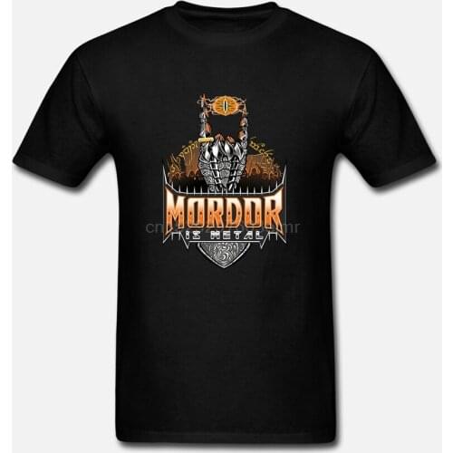 Men Short sleeve tshirt Mordor is metal cool Women t-shirt