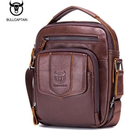 BULLCAPTAIN brand fashion leather for men shoulder bag Messenger shoulder bags business Tote Bags high quality men bag