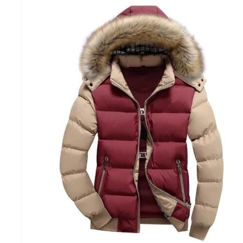 New Winter Windbreak Jacket Coat Mens Warm Thickening Cold Fleece Parkas Fur Collar Hooded Mens Coat Man Casual Brand Overcoats