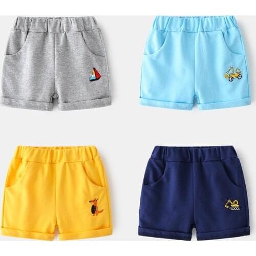 New 2021 Kids Boys Summer Casual Shorts Children Sports Short Pants Baby Boys Cartoon Print Elastic Mid Waist Shorts Trousers