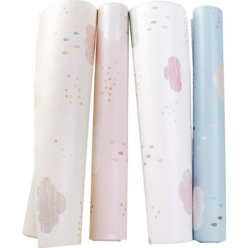 Blue Sky Baiyun Childrens Room Wallpaper Boys' Room Boys' and Princess' s Room Girls' Cartoon Non-woven Childrens Wallpape