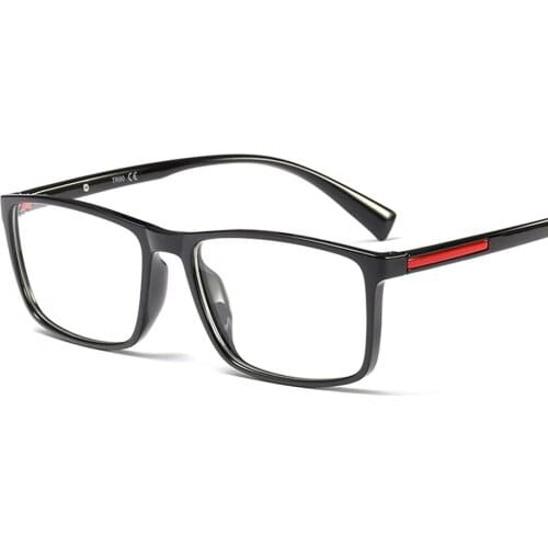 Veshion TR90 Eyeglasses Optical Frame Men Clear Lens 2021 Black Square Eye Glasses Frames for Men Brand Male Gift