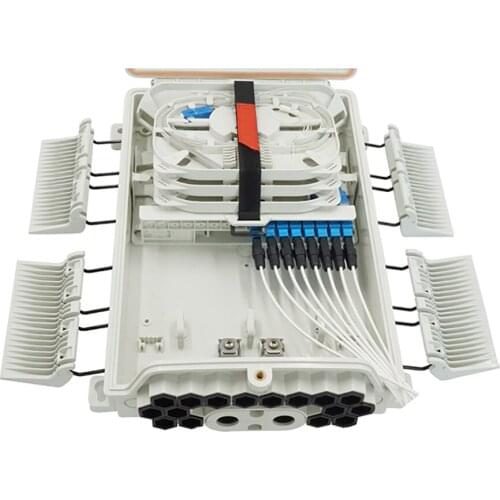 Fiber splitter box FTT-H716 outdoor 16 port Fiber Optic Distribution Box FTTH equipment terminal box Black/White
