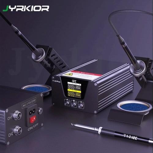 I2C T12-PLUS High Power 240W Dual-Station Soldering Station 2s Heating Up Fast Electric iron Maintenance Welding Station