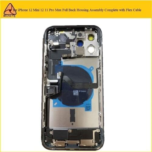 Full Assembly Cover For iPhone 12 12 Pro 12 Pro Max 12 Mini Back Cover Rear Door Chassis Middle Frame With Flex Cable EU Version