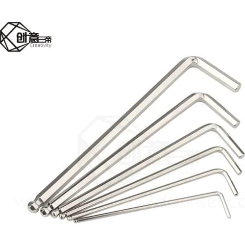 Durable Ball End Hex Wrench Allen Key Hand Tools Metric Allen Nickel Plating 1.5mm-6mm Hexagon Keys