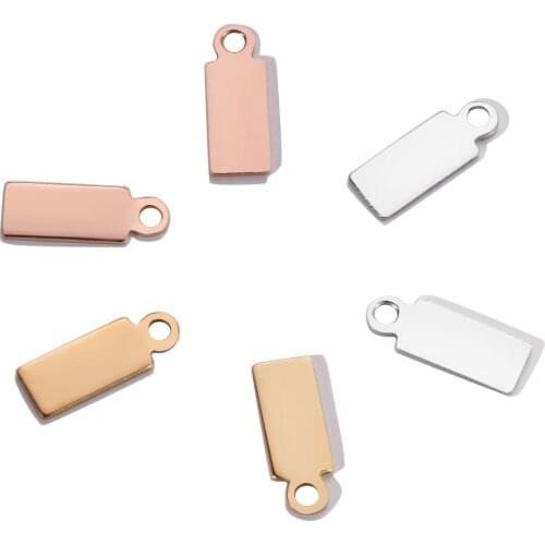 50pcs/lot Stainless Steel Blank Stamping Dog Tags Pendants Charm DIY for Necklace Jewelry Makings