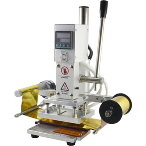Manual Digital PVC Card Book Leather Paper Wood Custom Logo Embossing Hot Foil Stamping Machine Heat Press Machine