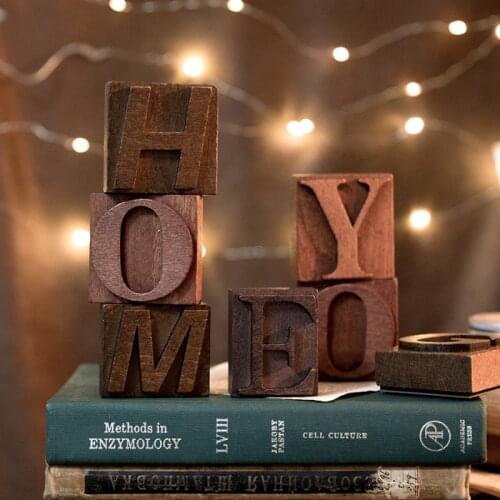 Vintage Basic Alphabet Collage Stamp DIY Wooden Rubber Stamps For Scrapbooking Stationery Scrapbooking Standard Stamp