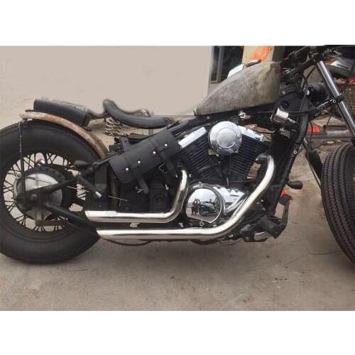 Motorcycle Exhaust Pipe With Removable Muffler Silencer Aerofluxus Vent Pipe For Kawasaki Vulcan 800 S EN800 VN800 S800 VN400