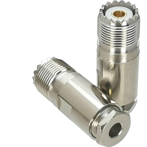 1Pcs UHF SO239 female jack clamp RG58 RG142 LMR195 RG400 Cable RF Coaxial connector