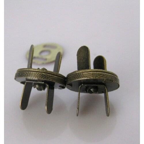 10 Sets 10mm Bronze Magnetic Snaps Bag Purse Clasp Small Metal Button Fastener Sewing Craft scrapbooking