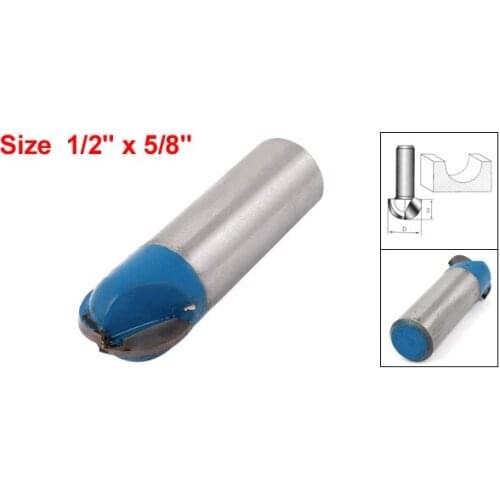 2pcs 1/2" x 5/8" Woodworking Straight Shank Cove Box Router Bit Blue