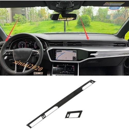 2PCS ABS Carbon Fiber Front Air Vent Outlet Cover Trim For Audi A6 C8 2019-2020 Car Styling Accessories
