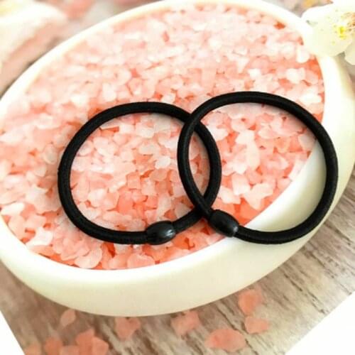 20Pcs Simple Black Headband Accessories for Women Girl Elastic Hair Bands Ponytail Holder Rubber Band Gum